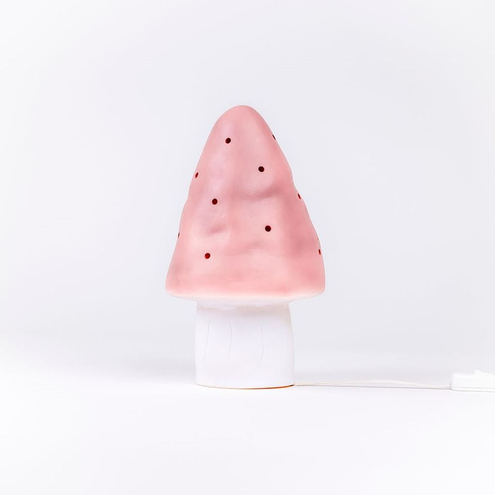 Lampe Egmont champignon vintage rose + dim