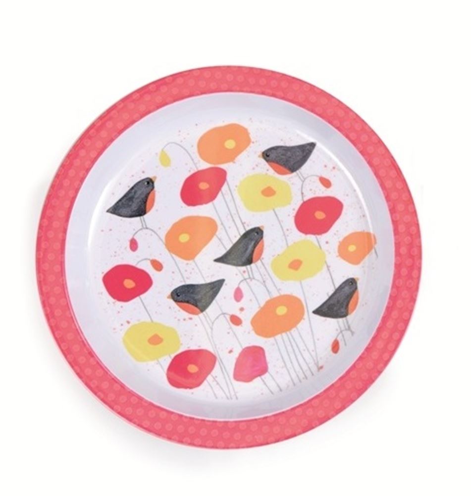 Ustensiles de cuisine : assiette coquelicot 21,5 cm