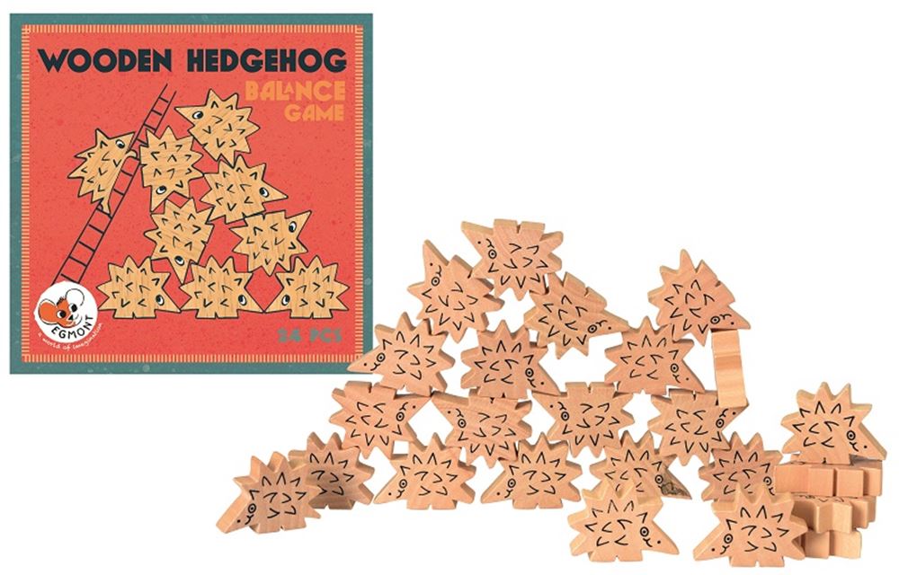 Jeu de hérisson en bois. 17x17x4,5 cm. 5+