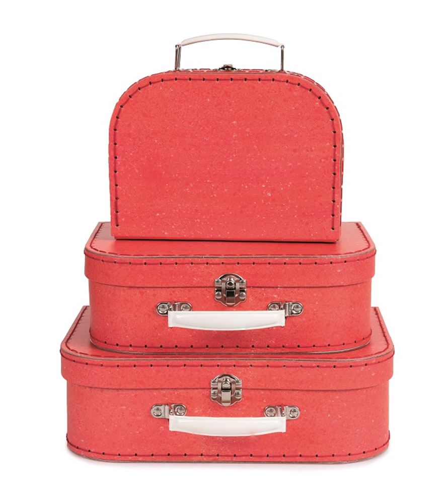 Set de valises Egmont 3-en-1 rouge. 3+