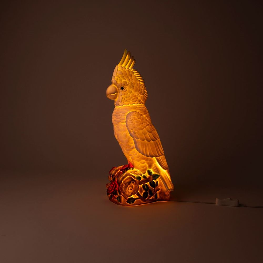 Lampe cacatoès d'Egmont. 29 cm. décoration