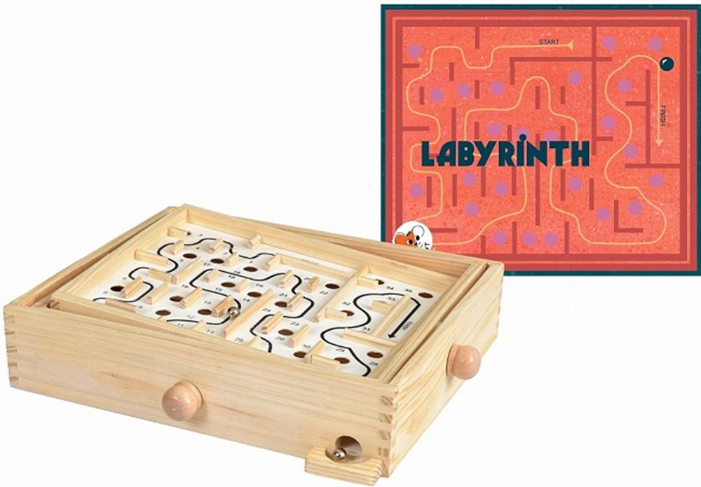 Jeu : labyrinthe. 31 x 26 x 8 cm 5+