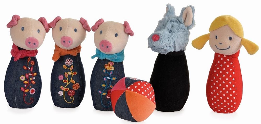 Jeu de quilles loup 18 cm. 0+