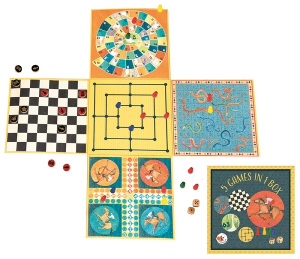 Jeu : 5 jeux dans 1 boîte. 5+ 21x21x10,5