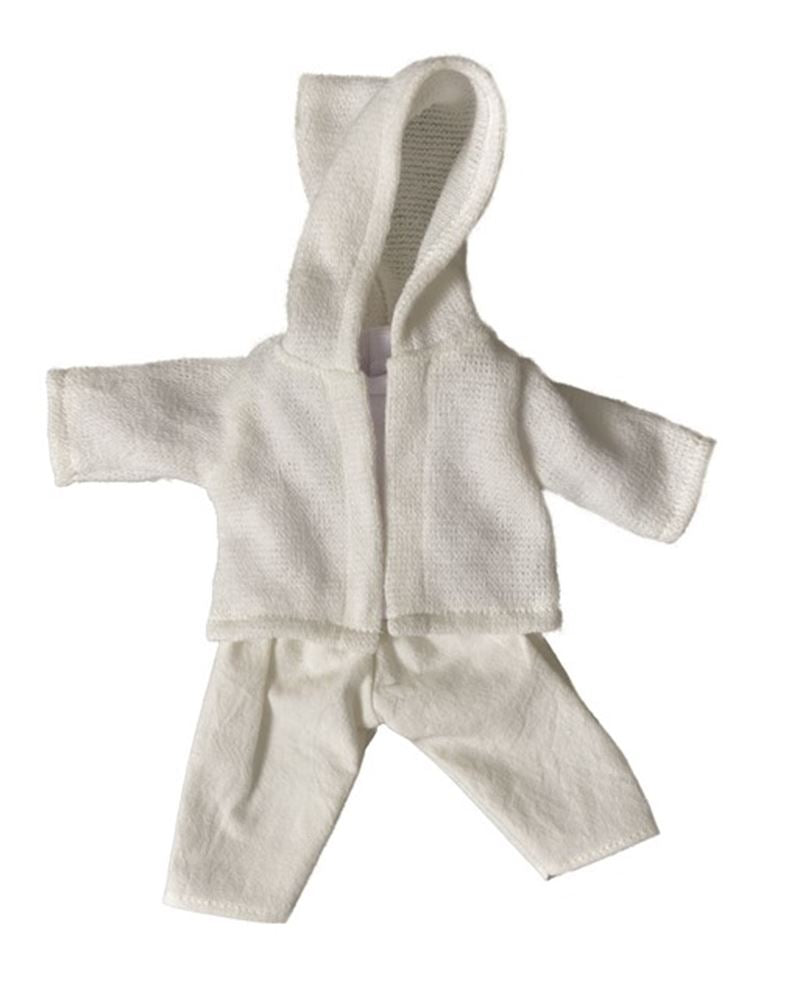 Vêtements de poupée en blanc crème. 1+