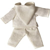 Vêtements de poupée en blanc crème. 1+