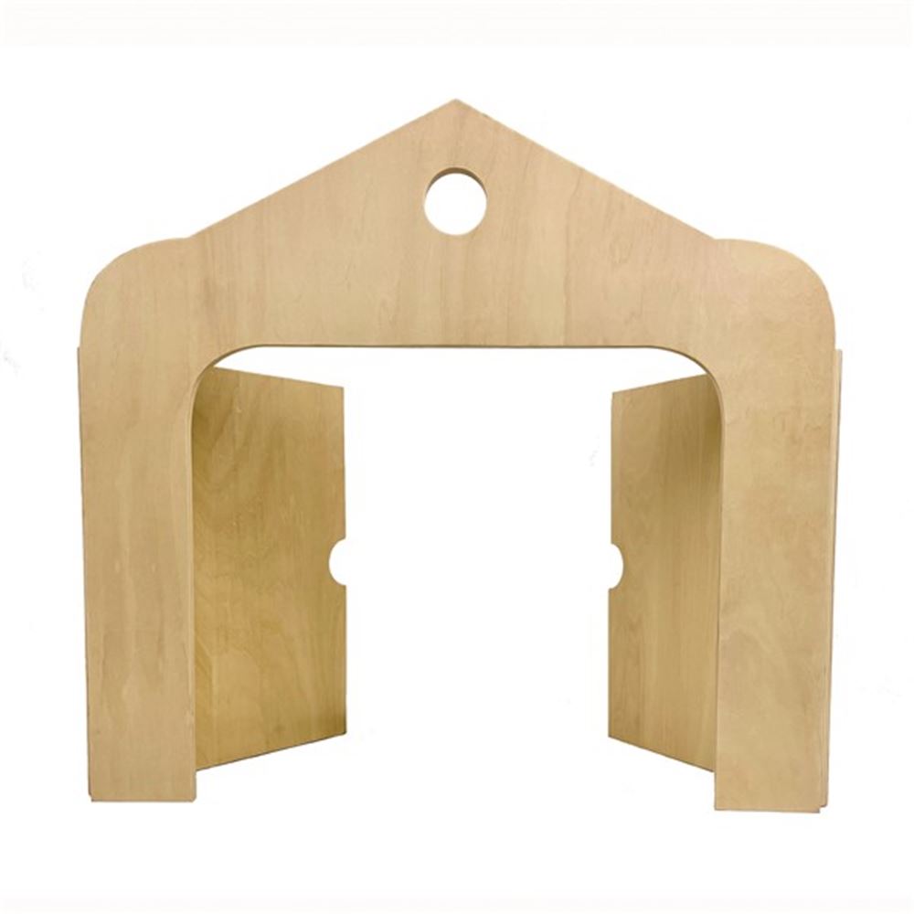 Théâtre de table en bois d'Egmont. 48x25x45cm.