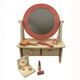 Table de maquillage en bois. 14,5x20 cm. 1+