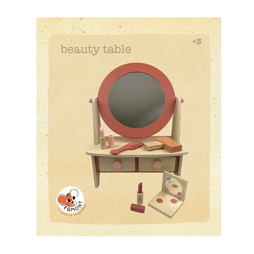 Table de maquillage en bois. 14,5x20 cm. 1+