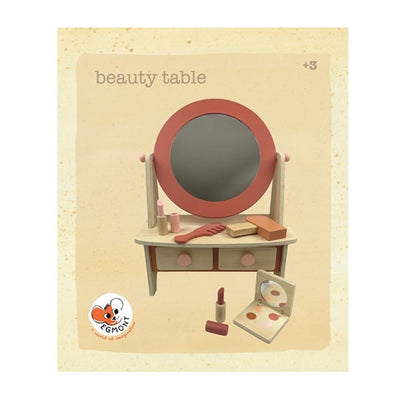 Table de maquillage en bois. 14,5x20 cm. 1+