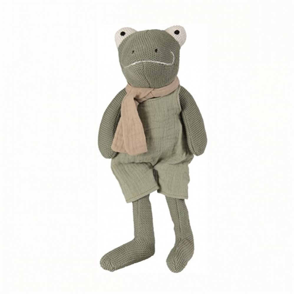 Peluche tricotée Egmont grenouille Jeremy.