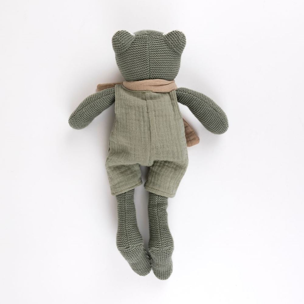 Peluche tricotée Egmont grenouille Jeremy.