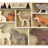 8 animaux de la forêt en bois. 3+