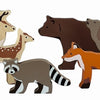 8 animaux de la forêt en bois. 3+