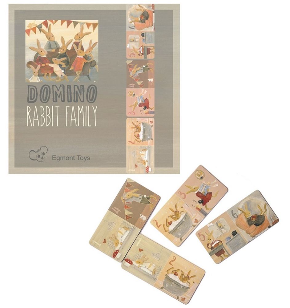 Lapin de la famille Domino d'Egmont. carton FSC