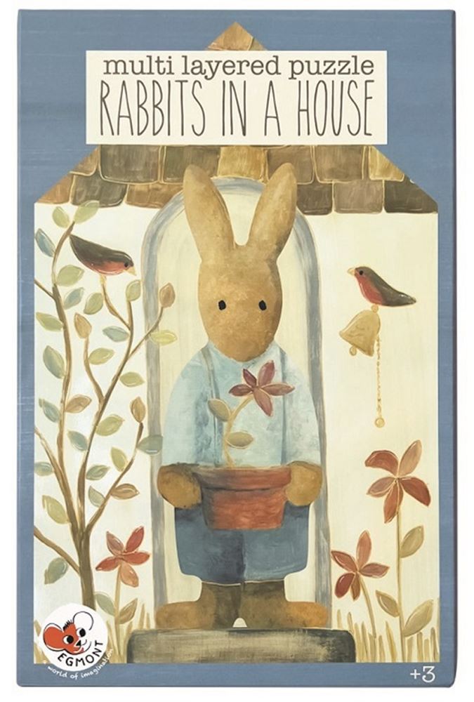 Lapin puzzle en couches. carton fsc. 3+