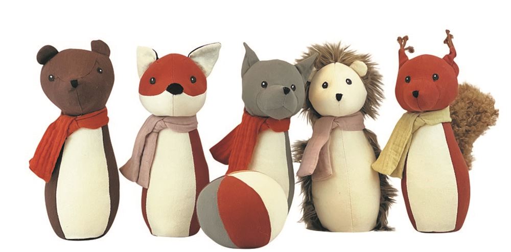 Egmont jeu de quilles animaux de la forêt 19x13x7 cm