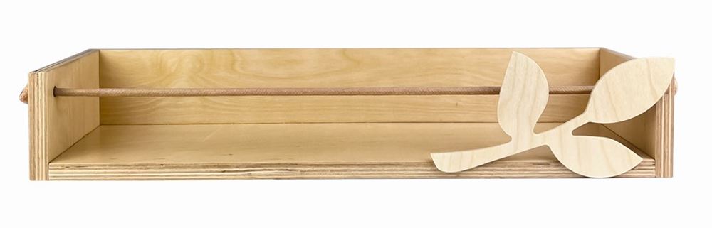 Wall rack with tray. 50 x 15 x 9 cm.