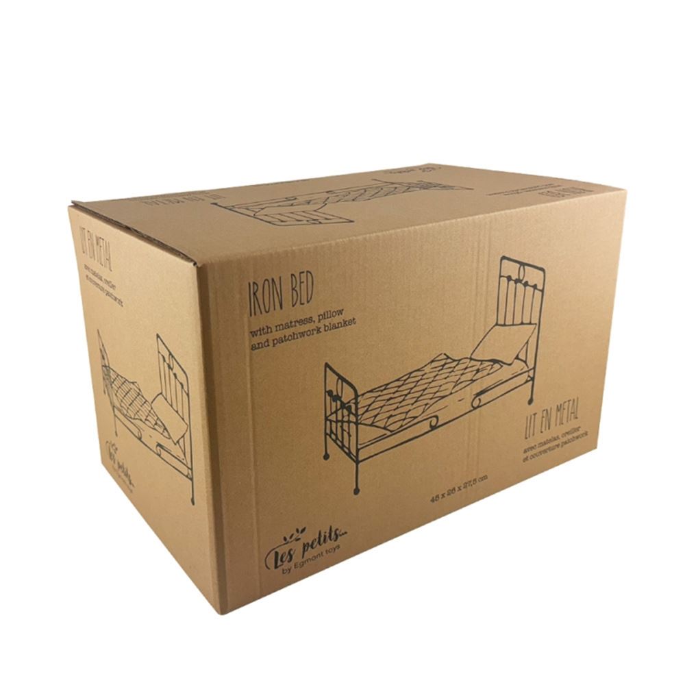 Lit de poupée en métal Egmont avec matelas, coussin