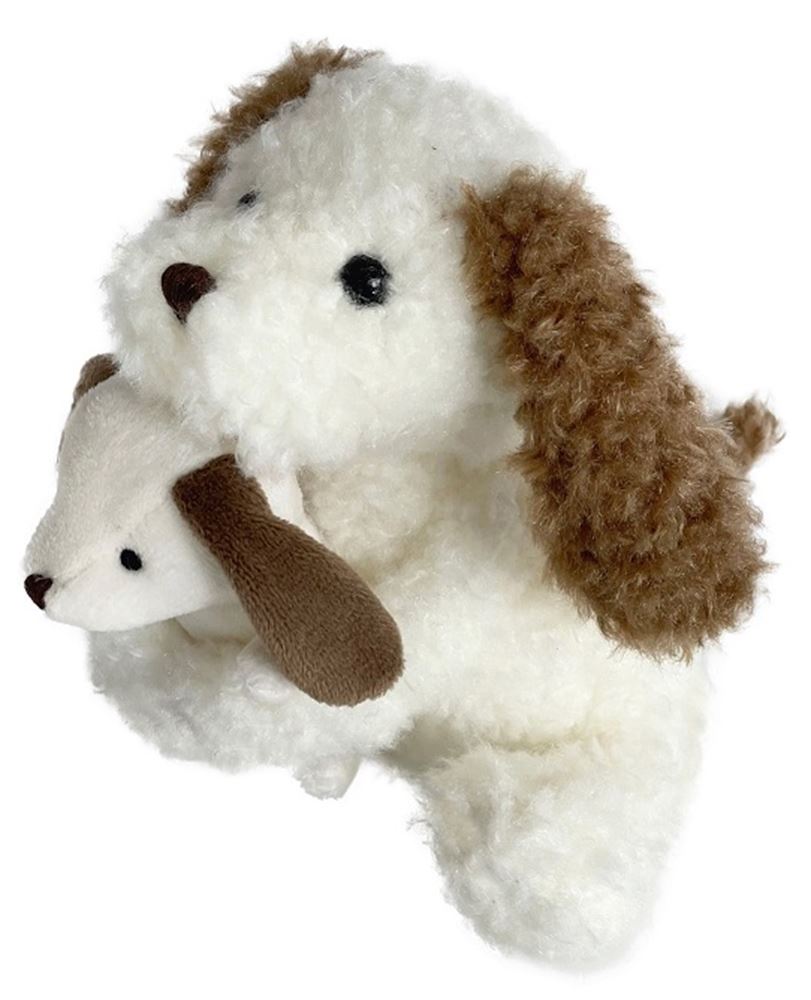 Egmont peluche chien nafi avec bébé. 15x15