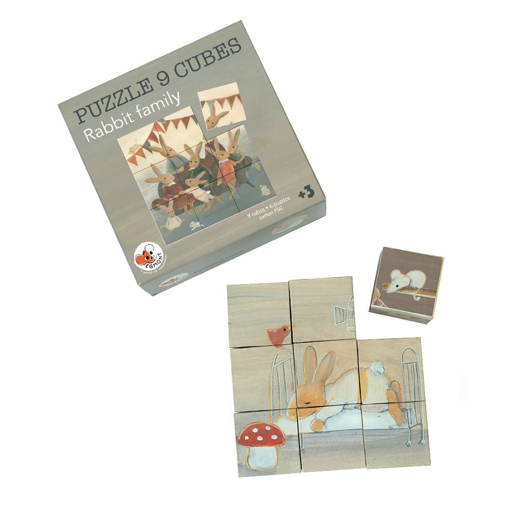 Puzzle cube Egmont lapin familial. fsc