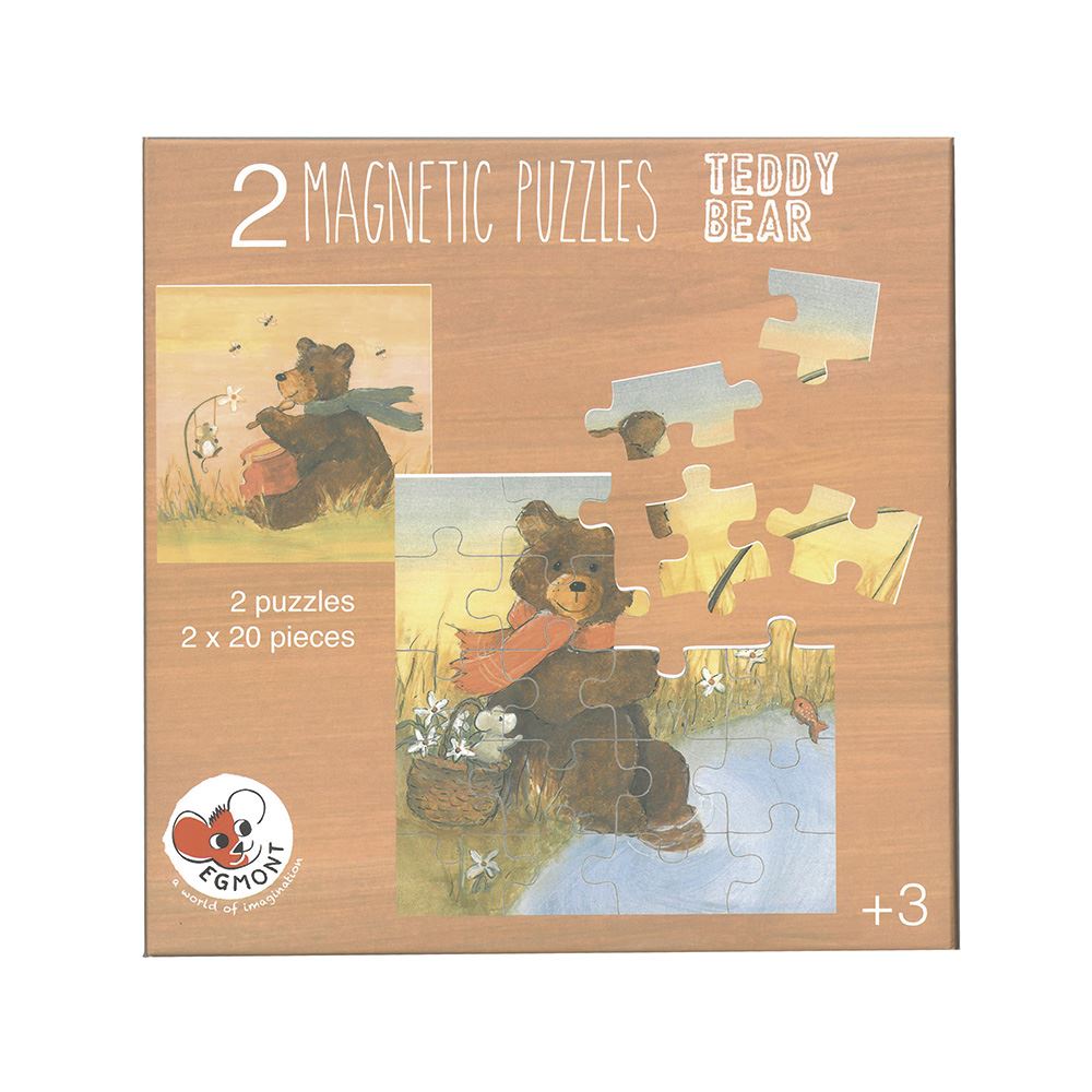 Ours en peluche puzzle magnétique Egmont. 17,5x1