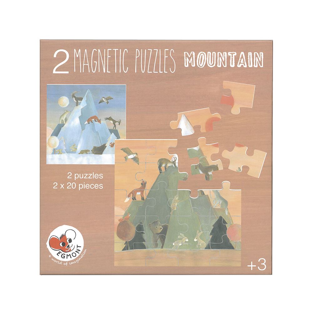 Montagnes de puzzle magnétique. 17,5x17,5x1 cm.