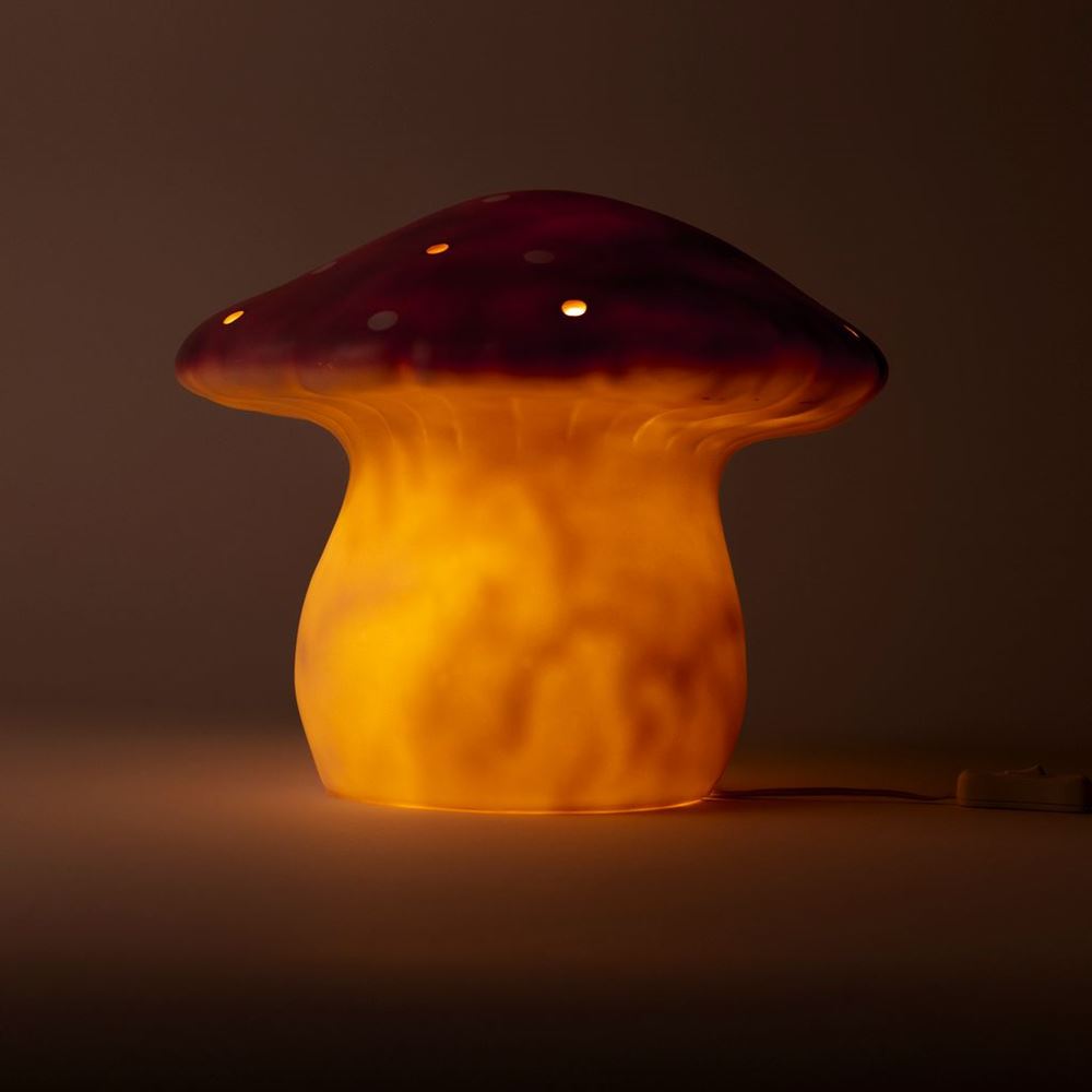 Lampe Egmont champignon lilas + variateur.