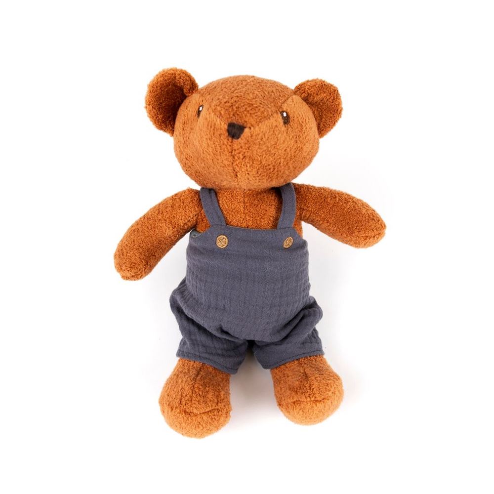 Abi Egmont embrasse l'ours et son père. 25 cm.