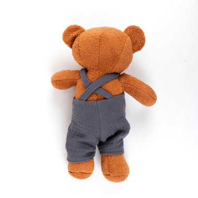 Abi Egmont embrasse l'ours et son père. 25 cm.