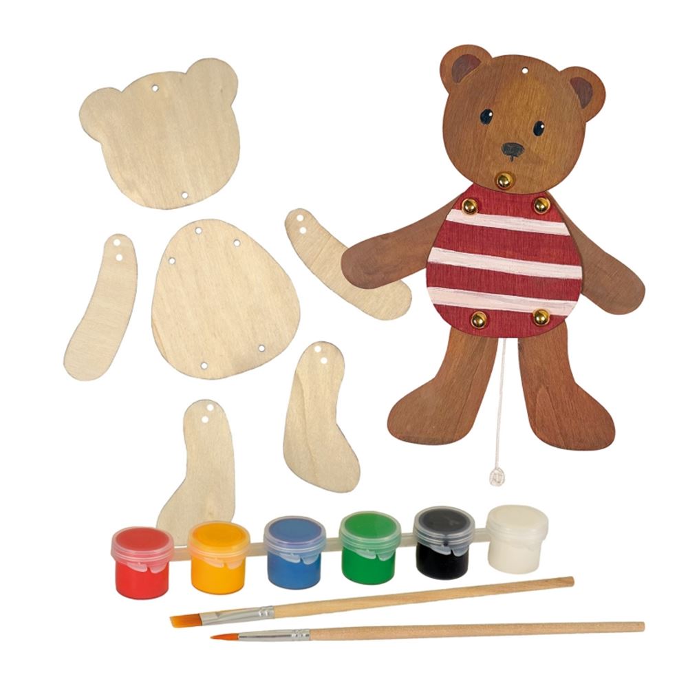Peinture d'ours de poupée à tirer en bois d'Egmont.