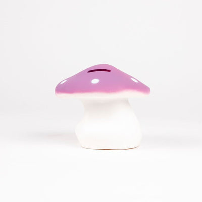 Tirelire Egmont champignon lilas. 11 cm.