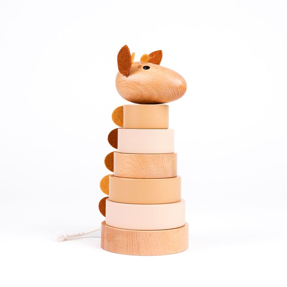 Pile en bois de girafe Léonie. 21x10x10