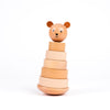 Pile en bois d'ours Marcel. 21x10x10 cm