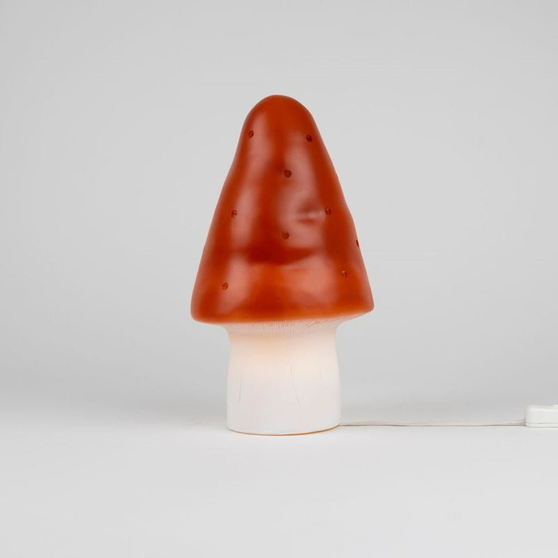 Lampe Egmont champignon brique rouge+di