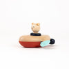 Ours en bateau à eau d'Egmont. 13x11x7 cm.