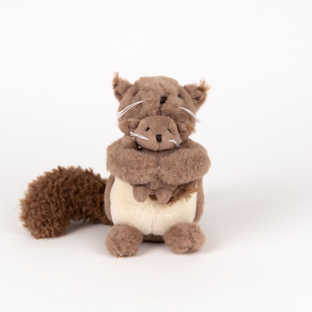Peluche Egmont écureuil avec bébé. 15x15x