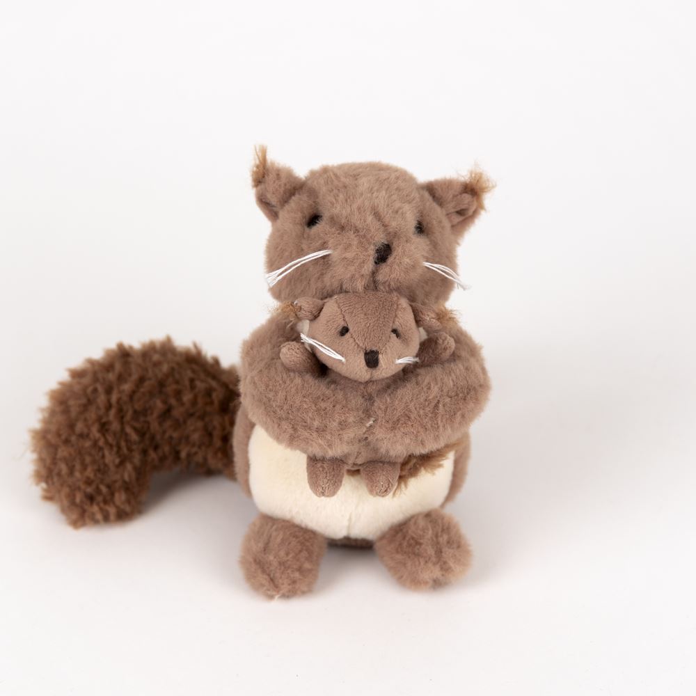 Peluche Egmont écureuil avec bébé. 15x15x