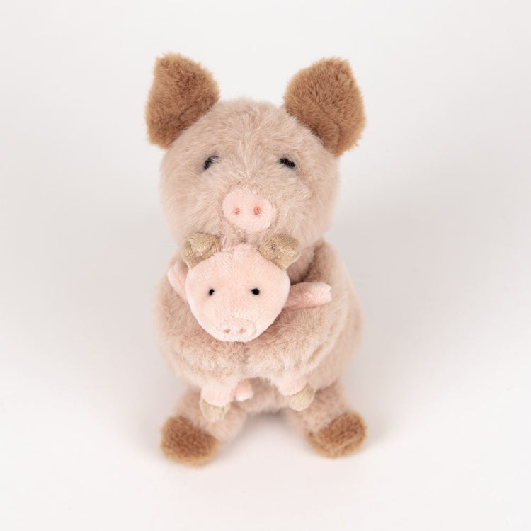 Peluche cochon Egmont avec bébé. 15x15x12