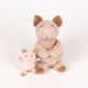 Peluche cochon Egmont avec bébé. 15x15x12