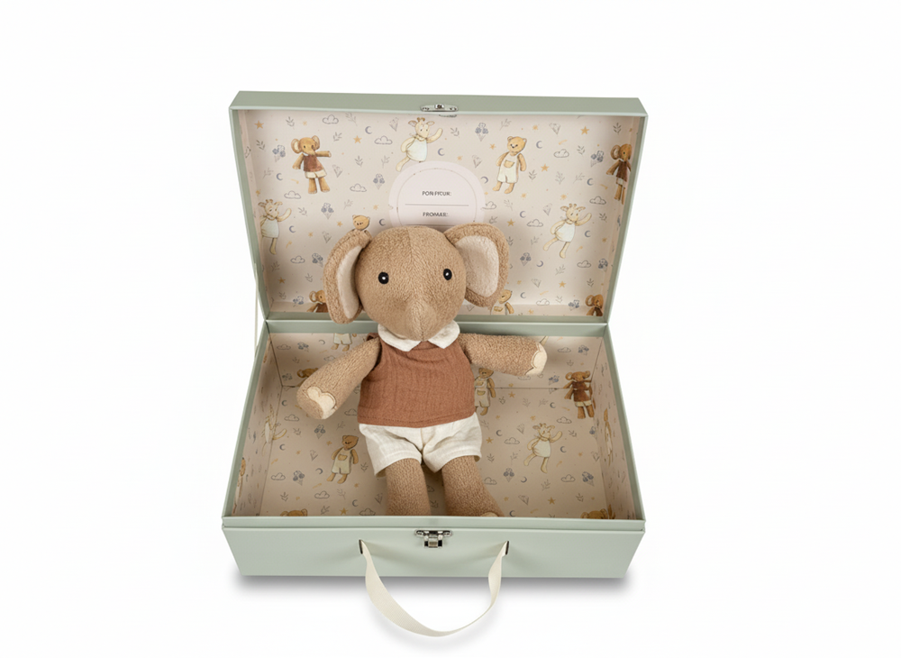 Coffret cadeau éléphant câlin le ollie.