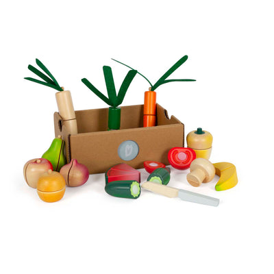 Petits légumes coupés en bois Play Play Fresh, 14dlg.