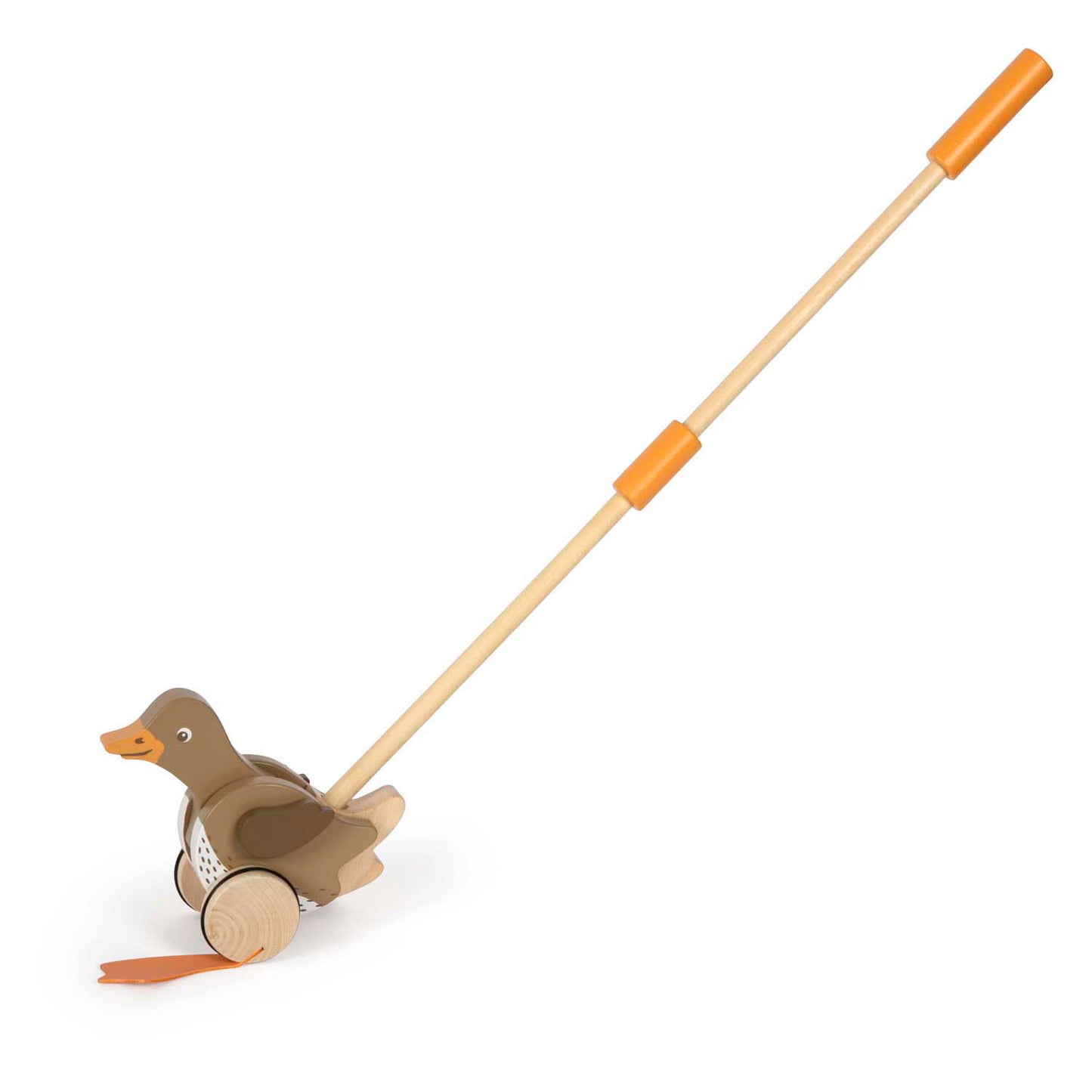 Petit pied de presse à poussée en bois avec tête mobile