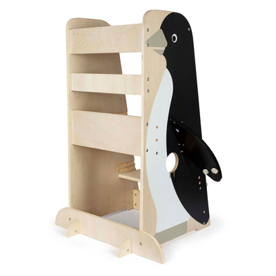 Tour d'apprentissage en bois de petit pied Penguin Wild Life, 92 cm
