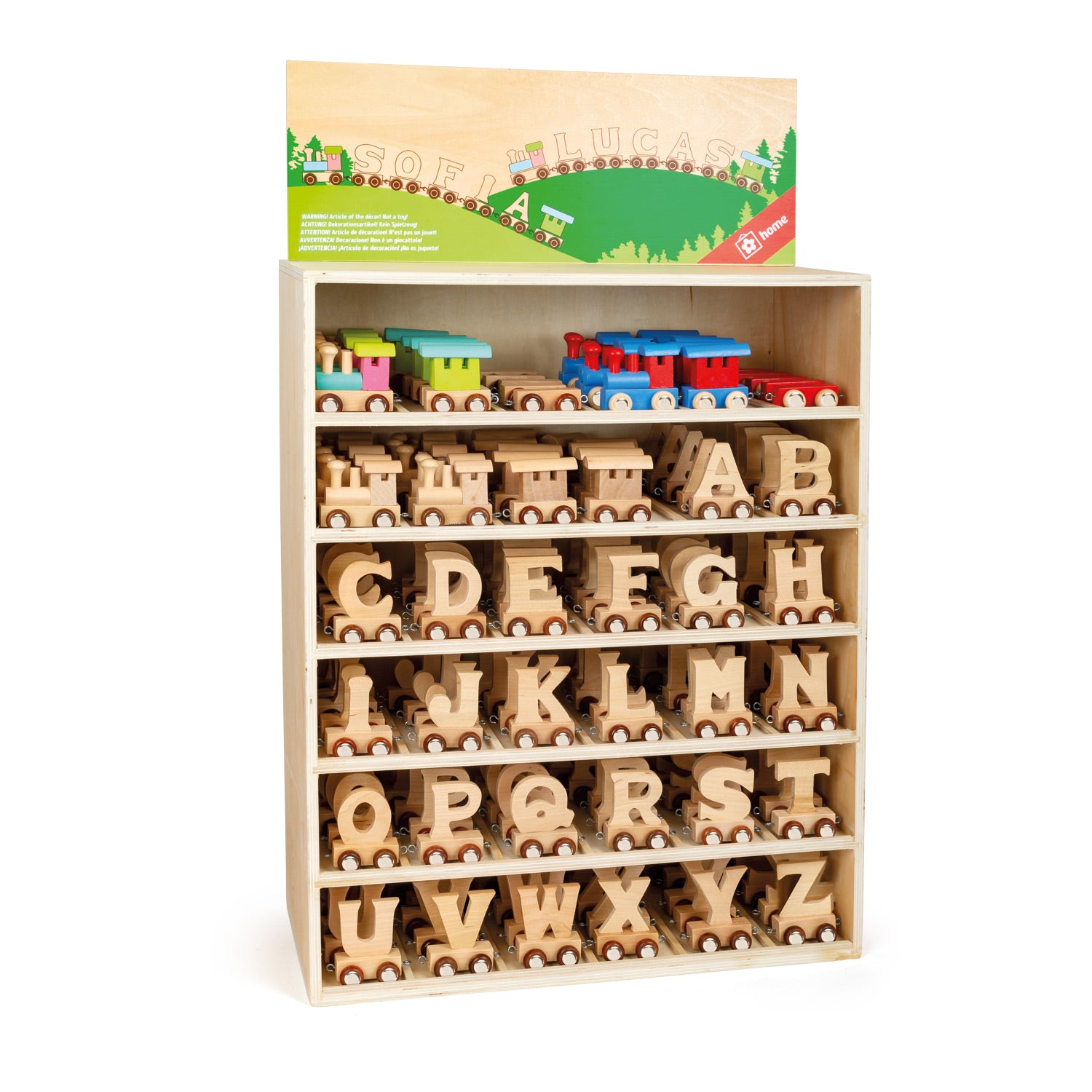 Small Foot Letter Train Display rempli, 180dlg