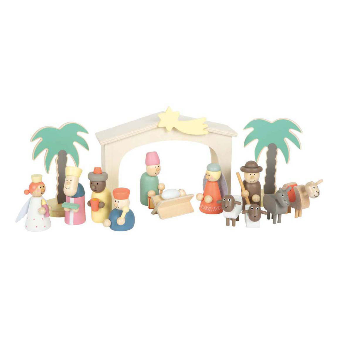 Small Foot - Ensemble de jeux d'histoire de Noël en bois en bois en bois