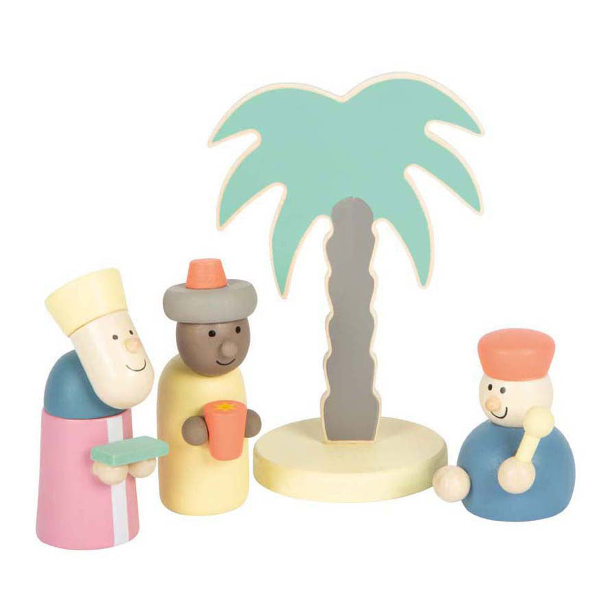 Small Foot - Ensemble de jeux d'histoire de Noël en bois en bois en bois