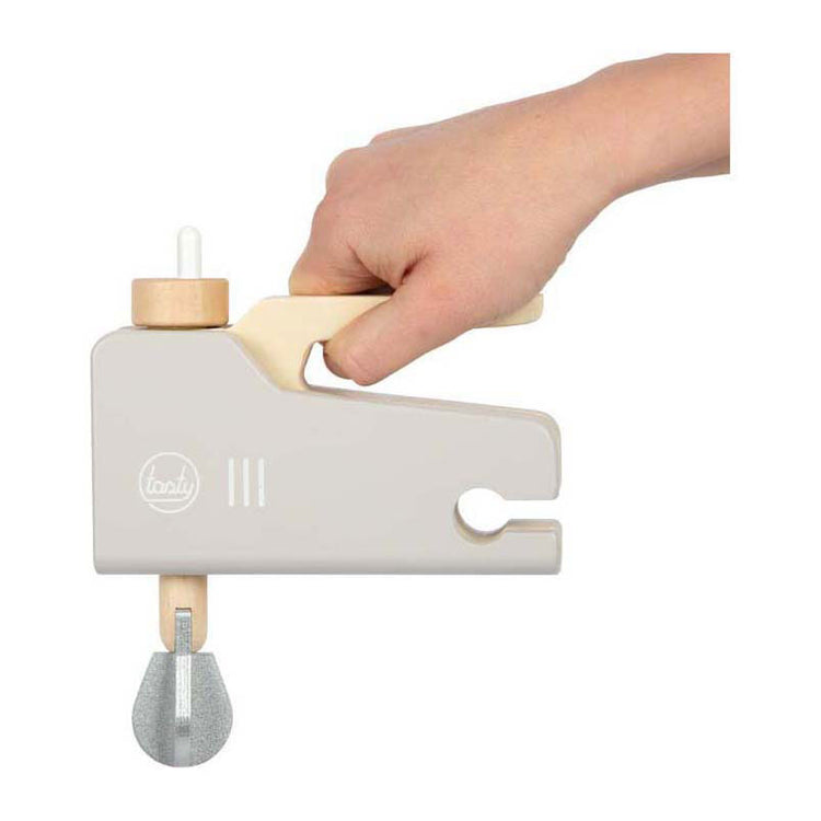 Petit pied - joueur de mixage en bois ensemble gris savoureux