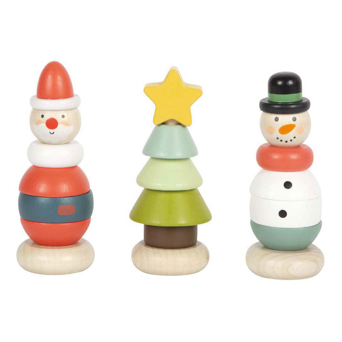 Small foot - Tour à empiler Noël et hiver, 9 pièces