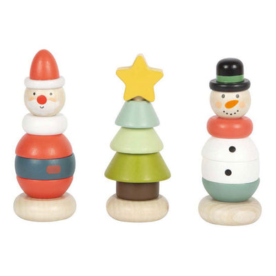 Small foot - Tour à empiler Noël et hiver, 9 pièces
